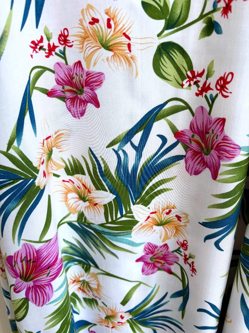 Vestido longo tropical da Queen's – estampa floral colorida – tamanho M – photo 7
